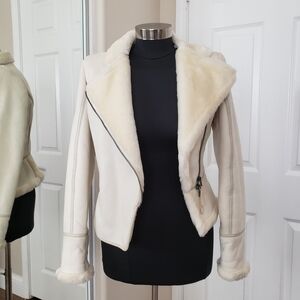 United Colors Of Benetton Off-White Teddy Jacket